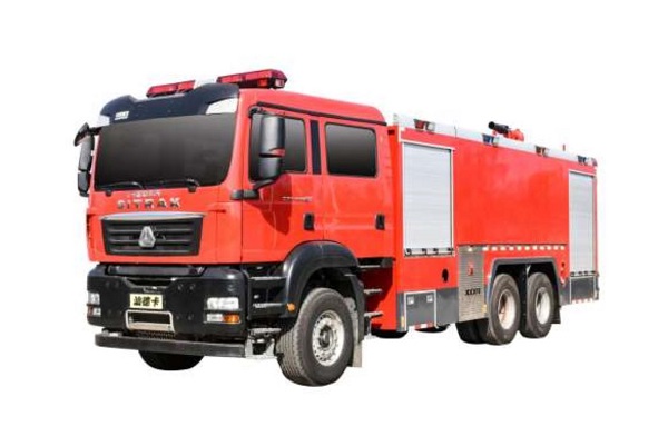 國(guó)六汕德卡15噸泡沫消防車(chē)